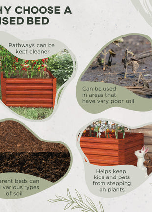 Galvanized Raised Garden Bed, Steel Outdoor Planters with Reinforced Rods, 71" x 36" x 23", Dark Brown