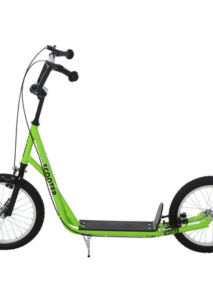 Youth Scooter Kick Scooter for Kids 5+ with Adjustable Handlebar Front and Rear Dual Brakes, Light Green