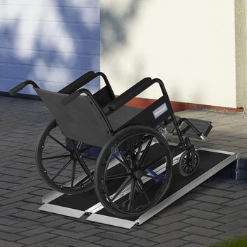 5' Skidproof Portable Wheelchair Ramp for Home, Steps, Doorways, Carpeted Foldable Handicap Ramp, Threshold Ramp