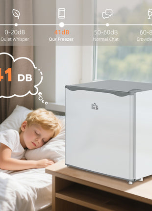 1.1 Cu.Ft Countertop Mini Freezer, Compact Upright Freezer with Removable Shelves, Gray