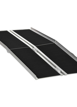 6' Skidproof Portable Wheelchair Ramp for Home, Steps, Doorways, Carpeted Foldable Handicap Ramp, Threshold Ramp