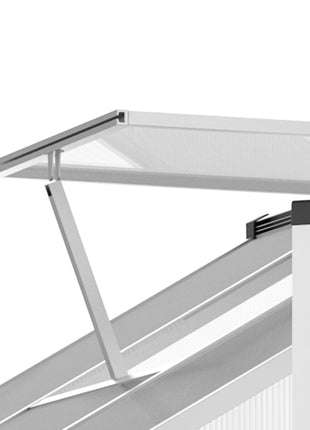 8' L x 6' W Walk-In Polycarbonate Greenhouse with Roof Vent for Ventilation & Rain Gutter for Winter