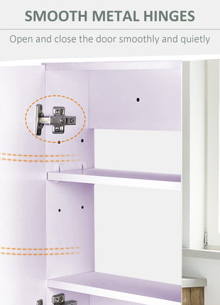 Double Door Wall Mounted Bathroom Mirror, 31.5" x 23.5" Medicine Cabinet with Modern Design, Large Storage, & Quiet Hinges