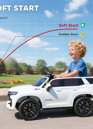 Electric Ride on Car 12V Kids Ride-on Toy, White