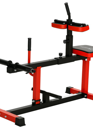 Adjustable Steel Seated Calf Raise Exercise Strength Training Gym Equipment, Red