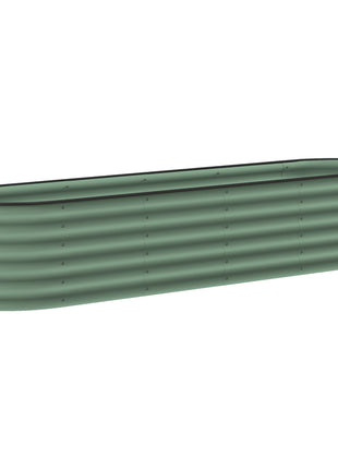 7.9' x 2' x 1.4' Galvanized Raised Garden Bed Kit, Metal Planter Box with Safety Edging, Green