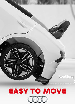 Licensed Audi RS e-tron GT 12V Ride On Car Truck for Kids, Electric Car Ride On Vehicle w/Parent Remote Control, Music, Lights, for Toddlers, White