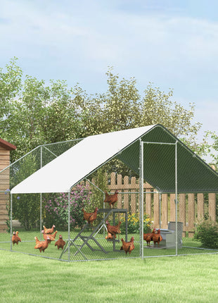 Chicken Activity Play for Healthy & Happy Animals, Swing Set with Chicken Perches & Hen Ladder, Chicken Coop Toy, Gray