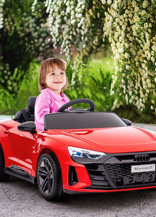 Licensed Audi RS e-tron GT 12V Ride On Car Truck for Kids, Electric Car Ride On Vehicle w/Parent Remote Control, Music, Lights, for Toddlers, Red