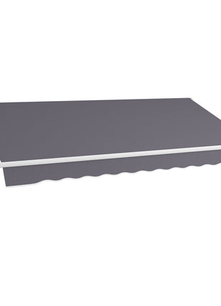 12' x 10' Manual Retractable Awning Outdoor Sunshade Shelter with Adjustable & Versatile Design