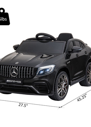 Toddler Ride On Car (Mercedes Benz AMG GLC63S Coupe) Electric Kids Ride On Car with 2 Speed, MP3 Player, Light, Horn, Songs, Suspension - Fun for Toddlers and Kids - Black