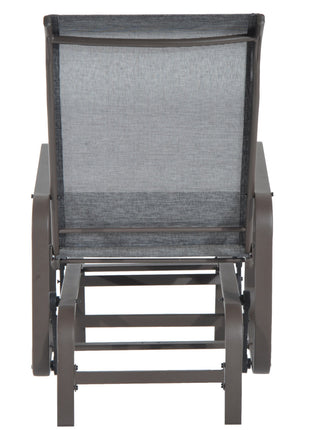 Outdoor Patio Glider Rocker, Metal High-Back Chair for Outdoor Use - Gray