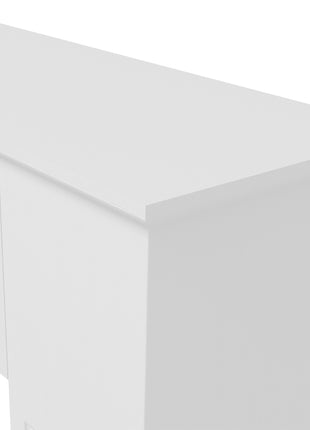 Freestanding Fireplace Surround, Modern Fireplace Mantel with Leg for Electric Fireplaces, 44.7" W x 40" H, White