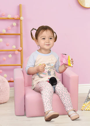 2-in-1 Convertible Table and Chair Set for Boys Girls for Boys Girls, Pink