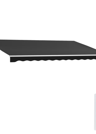 16' x 10' Electric Awning, Retractable Awning, UV Protection Sun Shade Shelter with Remote Controller and Manual Crank Handle for Deck, Balcony, Yard, Black