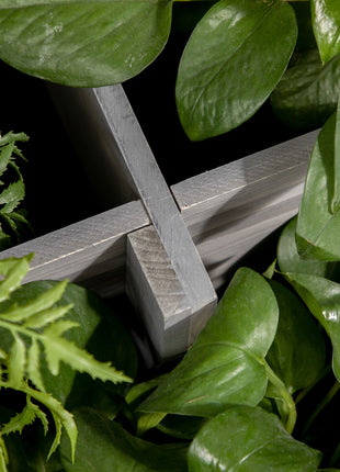 3 Tier Raised Garden Bed, Water Draining Fabric for Soil, Elevated Wood Flower Box for Vegetables, Herbs, Gray