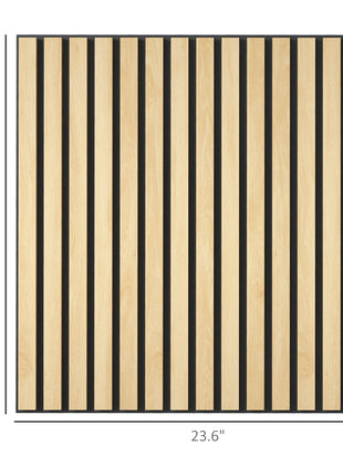 24" x 24" Wood Panels for Wall, 4 Pack Acoustic Panels, Sound Absorbing Slat Wall for Wall Decor, Home, Oak