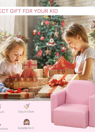 2-in-1 Convertible Table and Chair Set for Boys Girls for Boys Girls, Pink