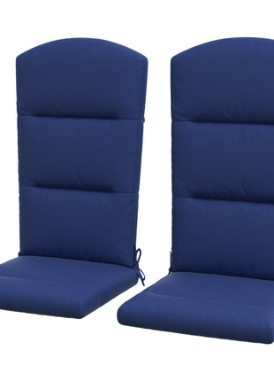 Outdoor Chair Cushions for Adirondack Chair, Replacement Cushions with Ties, Seat & Back Cushion, Blue