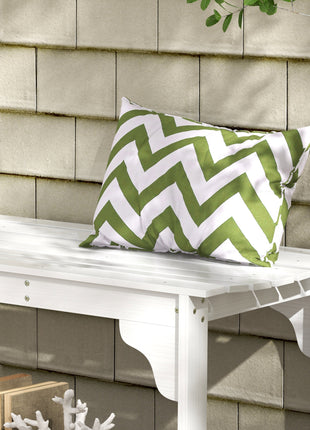 Slatted Wooden Garden Bench, Curved Seat Front Porch Bench, White