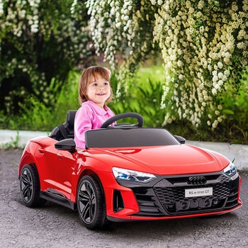 Licensed Audi RS e-tron GT 12V Ride On Car Truck for Kids, Electric Car Ride On Vehicle w/Parent Remote Control, Music, Lights, for Toddlers, Red
