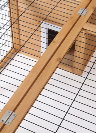 Rabbit Hutch, Waterproof Rabbit House for Small Animals, Natural