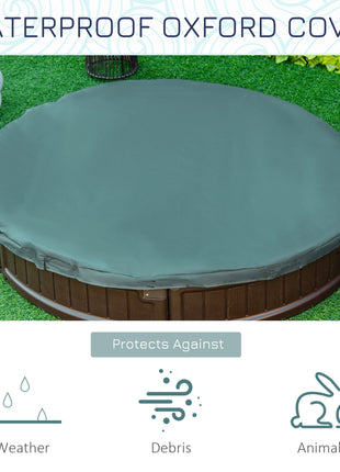 Kids Outdoor Sandbox with Cover Garden Bed Sand Pit, Easy Assembly Children's Round Sandbox for Backyard, Brown, 48.5" x 48.5" x 8.75"