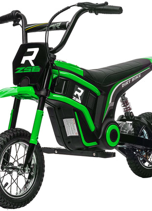 24V 350W Electric Dirt Bike Up to 15 MPH w/ Twist Grip Throttle, Green