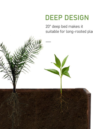 48" x 20" x 18" Raised Garden Bed, Raised Planter Box, Wooden Planter Raised Bed with Drainage Gaps & Lightweight Build