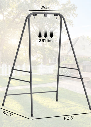 Hammock Chair Stand  Indoor and Outdoor Use with Anti-Slip Foot Pads, 2 Carabiners, Gray
