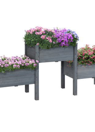 3 Tier Raised Garden Bed Freestanding Planter Box for Vegetables, Herb, Flowers