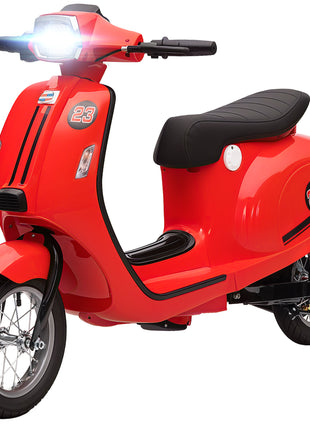24V Kids Motorcycle with 3-Speed, Electric Motorcycle with Rear Suspension and LED Lights for 8-12 Years Old, Red