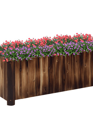 48" x 20" x 18" Raised Garden Bed, Raised Planter Box, Wooden Planter Raised Bed with Drainage Gaps & Lightweight Build