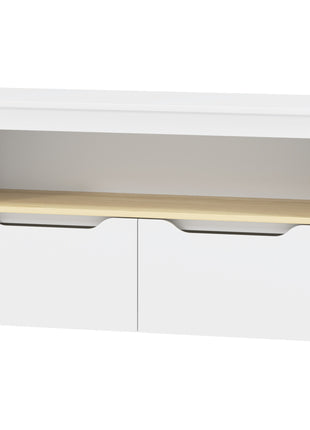 Toy Storage Organizer with 2 Drawers, Toy Shelf, Large Top, for Bedroom, Nursery, Living Room, White