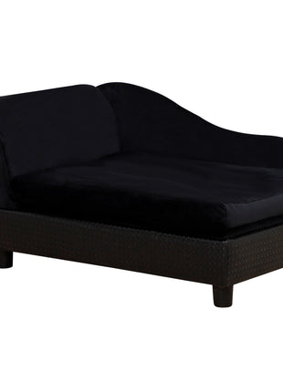 Pet Sofa Bed Couch with Storage, Pet Sofa for Cats and Small Dogs, Black