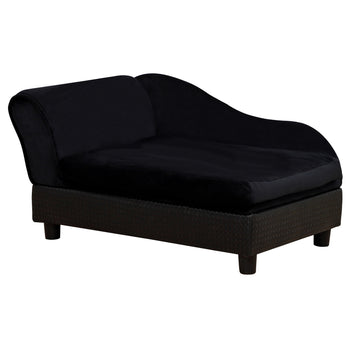 Pet Sofa Bed Couch with Storage, Pet Sofa for Cats and Small Dogs, Black