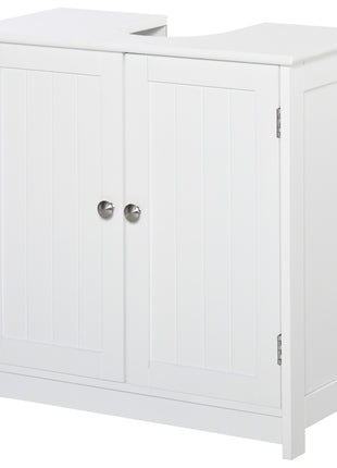 Bathroom Vanities, Bathroom Sink Cabinets with U-Shape Cut-Out and Adjustable Internal Shelf, White