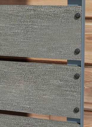 Trellis Planter for Climbing Plants, Raised Garden Bed with Trellis, Planter Box for Outdoor, 28.25" x 15" x 59", Gray
