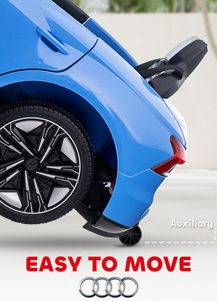 Electric Car for Kids, 12V Licensed Audi RS E-tron GT 3.1 MPH Kids Ride on Car, Ride-on Toy with Remote Control, 4 Suspension Wheels, Horn, Music, Lights, for Boys and Girls, Blue