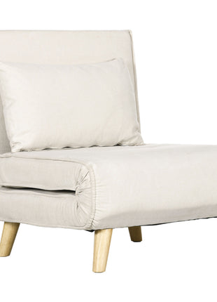 Chair Bed W/ Adjustable Backrest, 2-in-1 Multi-Functional Sofa Bed, Beige