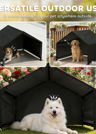 Dog Shade Shelter Outdoor, Dog House Outside with Canopy, Pet Tent for Small Medium Large Breeds