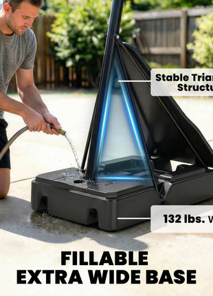 Portable Basketball Hoop Outdoor, 8-10ft Adjustable Basketball Goal, 47 Inch Shatterproof Backboard, Hand-Crank Lift
