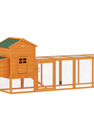 Extra Large Run Included Chicken Coop with Removable Tray Orange