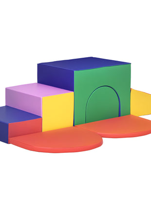 7-Piece Rearrangeable Toddler Climber for Creativity and Shape Discovery, Multicolored