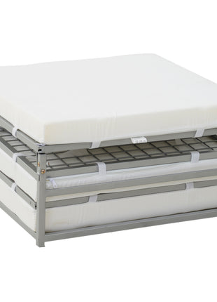 Convertible Ottoman, Guest Sleeper Bed, Gray