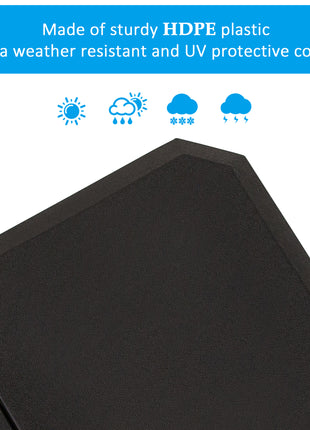 4-Piece Heavy Duty Cantilever Offset Umbrella Stand Base Weight, 264 lb. Capacity, Easy to Fill with Water or Sand