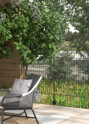 4 Pack Garden Fencing for Yard, Decorative Fence Panels as Animal Barrier and Flower Edging, Grids