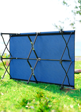 2 Person Folding Camping Cot for Adults, 50" Extra Wide Outdoor Portable Sleeping Cot with Carry Bag, Elevated Camping Bed, Beach Hiking, Blue