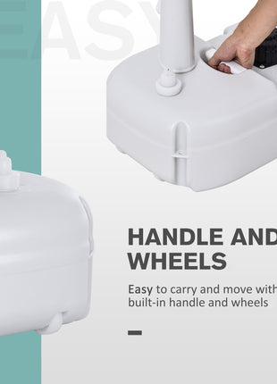 Portable Camping Sink, Portable Sink Hand Wash Station with 4.5 Gallon (17L) Tank, Rolling Wheels, Soap Dispenser, Towel Holder for RV, Outdoor Events, Gatherings, HDPE, White