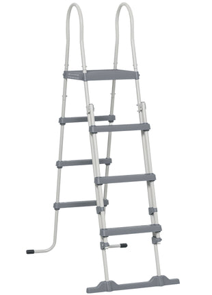 70" Above Ground Swimming Pool Ladder, A-Frame Deck Ladder, Non-slip Steps and Handrails for 48" Pool Wall Height, Gray